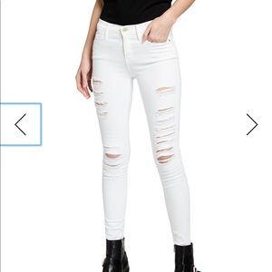 FRAME white skinny jeans